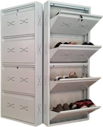 LIVE CONCEPT LC 2M-04 IV Double Lock I H 58 IN, W 24 IN, D 5.5 IN I Metal Shoe Rack