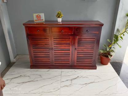 WOODSTAGE Solid Wood Shoe Rack