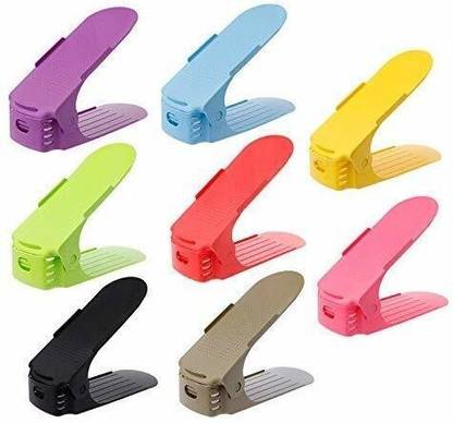 BBD Kitchen Shop Plastic Double Layer Shoe Storage Stand Shoes Stand Rack Holder (pack of 8) Plastic Shoe Stand
