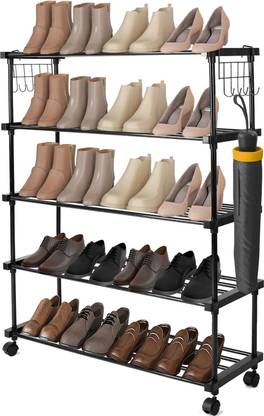ADA High Density 5-Tier Iron Shoe Organizer Rack | Heavy Duty Shoe Cabinet | Metal Shoe Stand