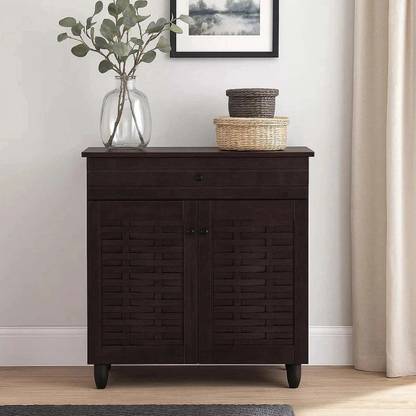 Nilkamal Kaira 2 Door Shoe Rack|Closed Storage Organizer for Entryway, Hallway Engineered Wood Shoe Rack