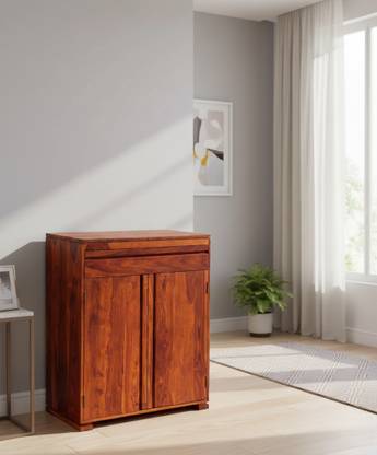 DRYLC FURNITURE Solid Wood Sheesham Wood Shoe Rack/ Shoes Cabinet Solid Wood Shoe Rack