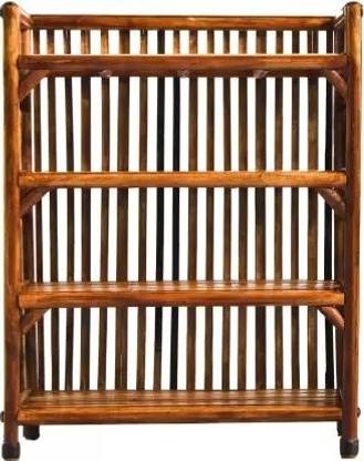 RAINBOW Wood, Bamboo,Cane shoe,chappal rack Utility Rack, shelf for ...