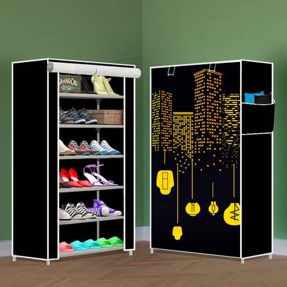 Imperial fur Foldable Shoe Storage Rack –Durable Shelf for Home Organization -Plastic 6 Shelf Plastic Collapsible Shoe Stand