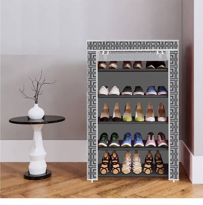 Chalia Plastic, Metal Collapsible Shoe Stand