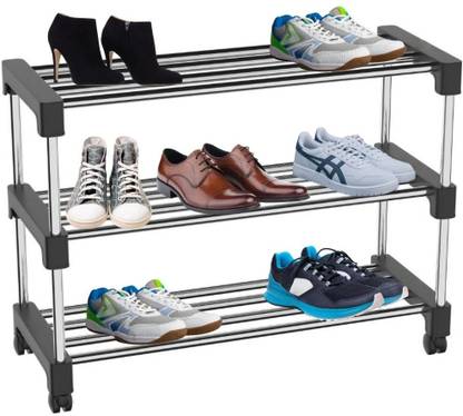 ZYREX Multi-Purpose Standing Home Organizer Stackable Steel Shoe Metal, Plastic Shoe Stand