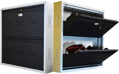 LIVE CONCEPT LC 2L-02 GR I H 30 IN, W 29 IN, D 5.5 IN I Metal Shoe Rack