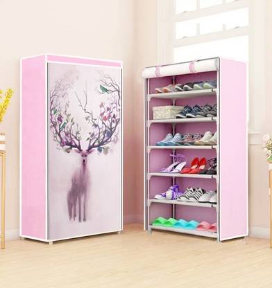 CMerchants Natural Animal Home Creative 6 layer collapsible shoe rack Metal Collapsible Shoe Stand