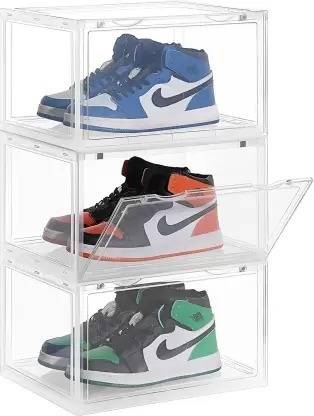 LOOKOUT Transparent shoe rack with magnetic lock Plastic Shoe Rack