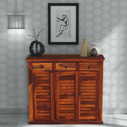 apana timber COMFY Solid Sheesham Wood Shoe Cabinet With Multi Storage Space For Home || Solid Wood Shoe Rack