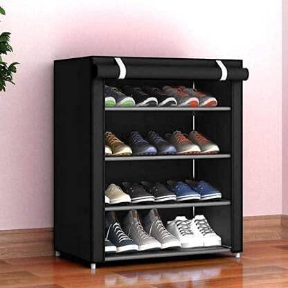 SILKPINE CLOTH SHOE RACK Plastic Collapsible Shoe Stand
