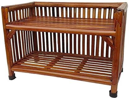 EVRA Wood, Bamboo,Cane shoe rack chappal stand, Bookshelf for office,multipurpose use Cane Shoe Rack