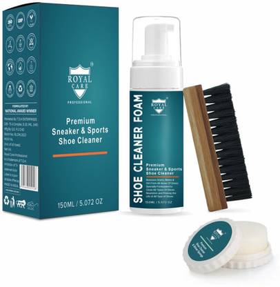 ROYAL CARE PROFESSIONAL Shoe Cleaning Kit Foam 150 Ml , 1 Brush , Shine Sponge Cleaner