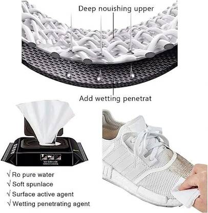 Eco-Gals Shoe Cleaner Wipes Packs of (30 wipes x 2 Packet), Portable Cleaner Shoe Wipes Cleaner