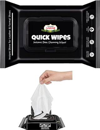 Cosmaty Shoe Cleaner Wipes -1 Packs of 80 - Portable Wipes Quickly Remove Dirt Cleaner Shiner  (Leather, Nylon, Sports Shoes, Synthetic Leather, Velour, Generic, White)
