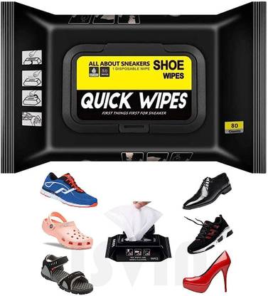 RIYUZONE Shoe Cleaner Wipes 1 Packs of 80 Instant Sneaker Cleaner
