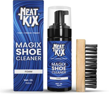 NEATKIX Shoe Cleaning Foam (150ML) with Medium Bristle Shoe Brush | Instant Sneaker Cleaner