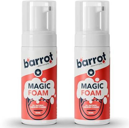 BARROT MAGIC FOAM Plant Based Sneaker Cleaner & Brightener (Pack of 2) Cleaner