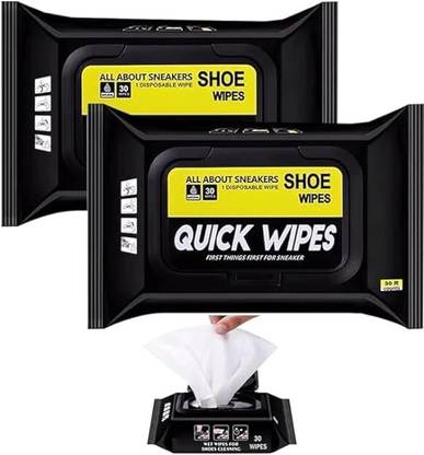 Bluejack Shoe Wipes Wipes (2 Pack of 160 Pcs) Instant Cleaner Shoe Cleaning Wipes Cleaner