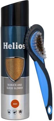 Helios Shoe Accessories Kit 1 Nubuck Suede Glower, 1 Nubuck Suede Brush-RUST Cleaner