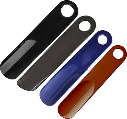 Sheppits Premium Shoe Horn (Pack Of 4, Black, Navy Blue, Maroon, Grey) Shoe Tree