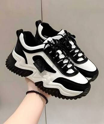 xedow Black Stylish Casual Shoes For Woman Sneakers For Women