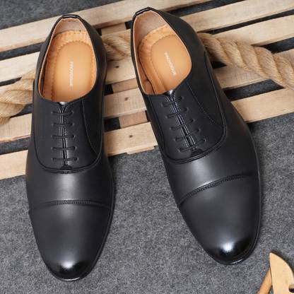 PROVOGUE Black Lace Up Formal Oxford Shoe for Men |Daily Wear|Office Wear Outdoors For Men