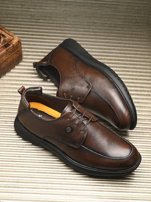 MONDAIN 100% Genuine Leather Stylish Comfortabel lace up Lace Up For Men