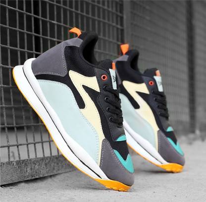 YUVRATO BAXI Men's 3 Inch Hidden Height Increasing Green Casual Sports Lace-up shoes Running Shoes For Men