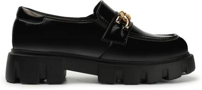 Loafers For Women  (Black)