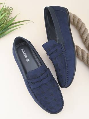KILLER SS24 3063 Blue Suede Loafers Loafers For Men