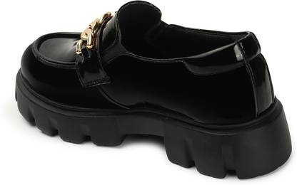 Loafers For Women  (Black)
