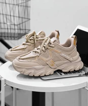 tigonis TAN SHOES PREMIUM QUALITY SNEAKERS Sneakers For Men