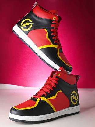 M7 By Metronaut M7 By Metronaut Men Red Faux Leather Casual Lace Up Sneakers Sneakers For Men