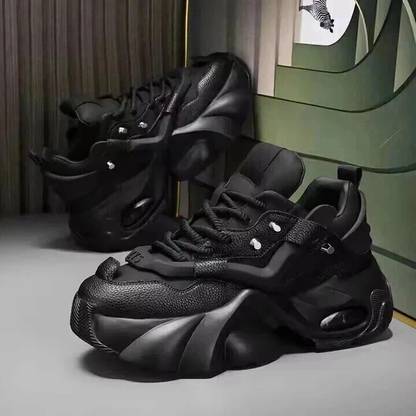 Echor ESBKSTKR, Casual Black Sneakers For Men