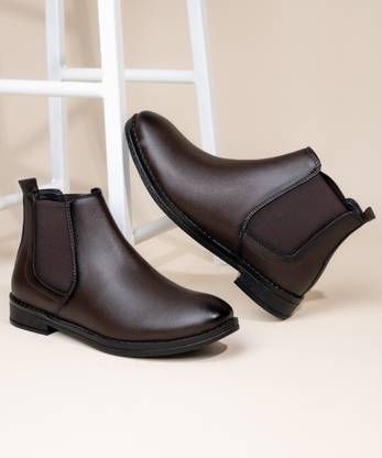 SNEAKLAB Chalsea Solid_Brown Outdoor,Trendy,Lightweight,Chalsea boots Boots For Men