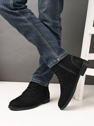 KILLER Men's Casual Outdoor High Top Lace Up Boots, Comfortable Hiking and Trekking Boots For Men