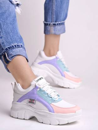 SHOETOPIA Smart Casual Lace-Up Sneakers For Women & Girls Sneakers For Women