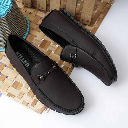 KILLER Men’s Casual & Formal Loafers | Synthetic Leather Noise-Free AirMix Sole Loafers For Men
