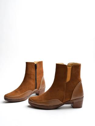 Stylish Comfortable Boots For Women & Girls Boots For Women  (Tan)