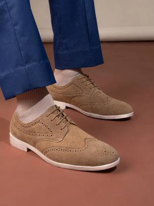 Mast & Harbour Mast & Harbour Mens Beige Brogue Shoes Brogues For Men
