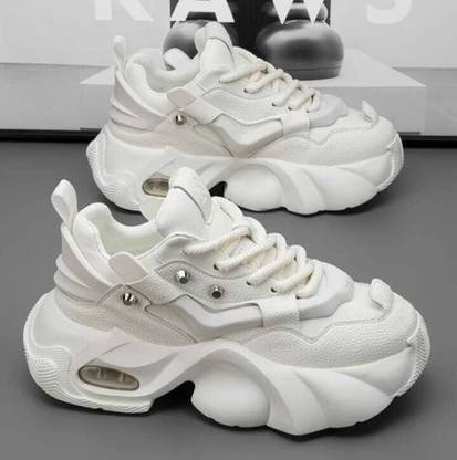 Zoltero Stylish Sneakers for Men | Sporty and Casual Look | Classic White Sneakers For Men