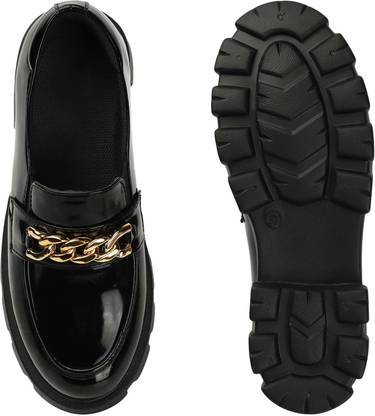 Loafers For Women  (Black)