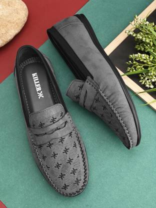 KILLER SS24 3063 Grey Suede Loafers Loafers For Men