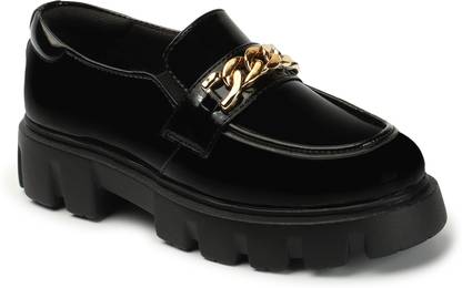 Loafers For Women  (Black)
