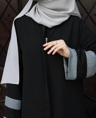 Queen hijab Cotton Blend Solid Burqa