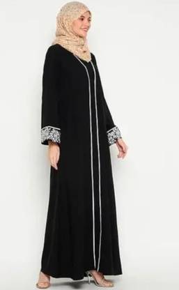 Shama Collection Cotton Blend Solid Burqa