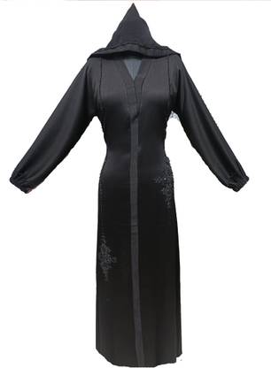 assaa Nida Matte Self Design Abaya With Hijab