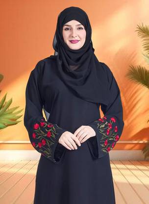 Shama Collection Cotton Blend Solid Burqa