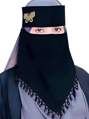 ABEEHAS Chiffon Solid Naqab